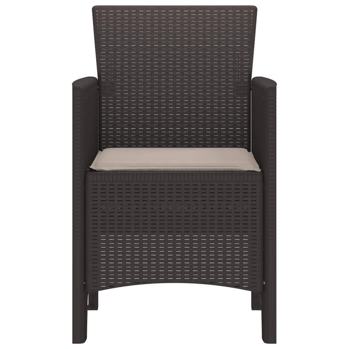 Sedia da Giardino 2 pcs Marrone 53 x 49 x 85 cm PP 847454