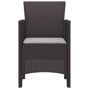 Sedia da Giardino 2 pcs Marrone 53 x 49 x 85 cm PP 847455