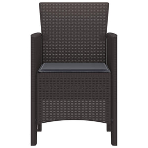 Sedia da Giardino 2 pcs Marrone 53 x 49 x 85 cm PP 847456