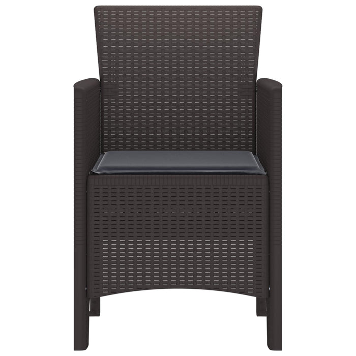 Sedia da Giardino 2 pcs Marrone 53 x 49 x 85 cm PP 847456