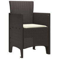 Sedia da Giardino 2 pcs Marrone 53 x 49 x 85 cm PP 847457