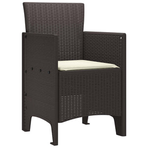 Sedia da Giardino 2 pcs Marrone 53 x 49 x 85 cm PP 847457