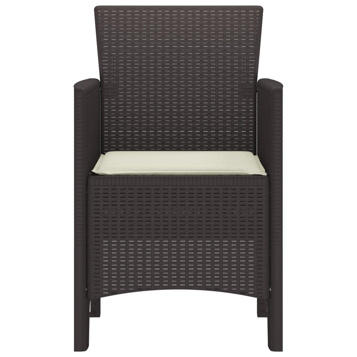 Sedia da Giardino 2 pcs Marrone 53 x 49 x 85 cm PP 847457