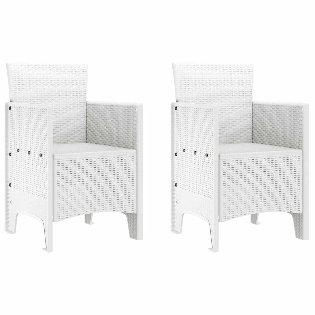 Sedia da Giardino 2 pcs Bianco 53 x 49 x 85 cm PP 847458