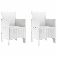 Sedia da Giardino 2 pcs Bianco 53 x 49 x 85 cm PP 847458