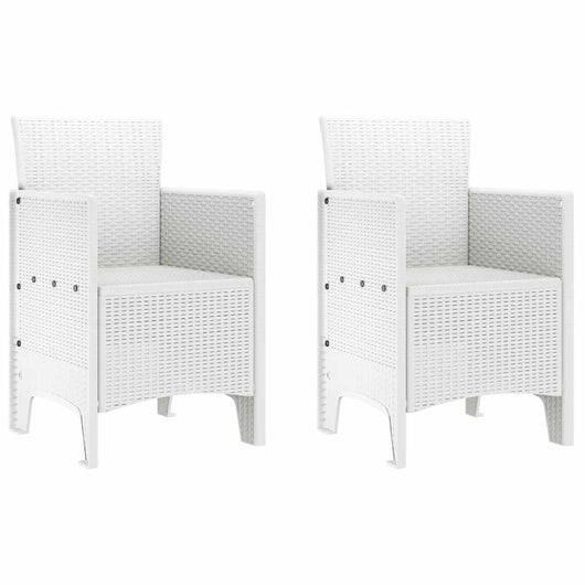 Sedia da Giardino 2 pcs Bianco 53 x 49 x 85 cm PP 847458