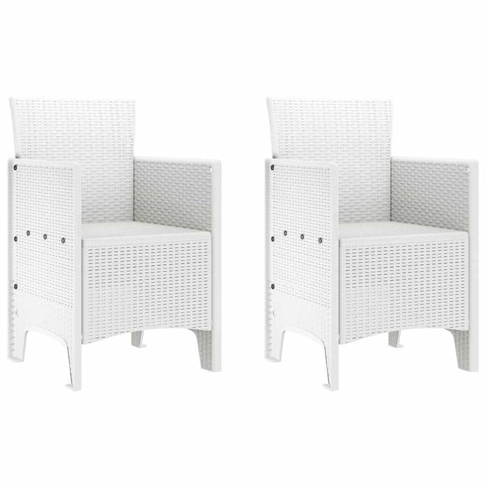 Sedia da Giardino 2 pcs Bianco 53 x 49 x 85 cm PP 847458