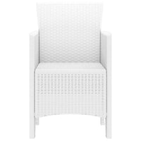 Sedia da Giardino 2 pcs Bianco 53 x 49 x 85 cm PP 847458
