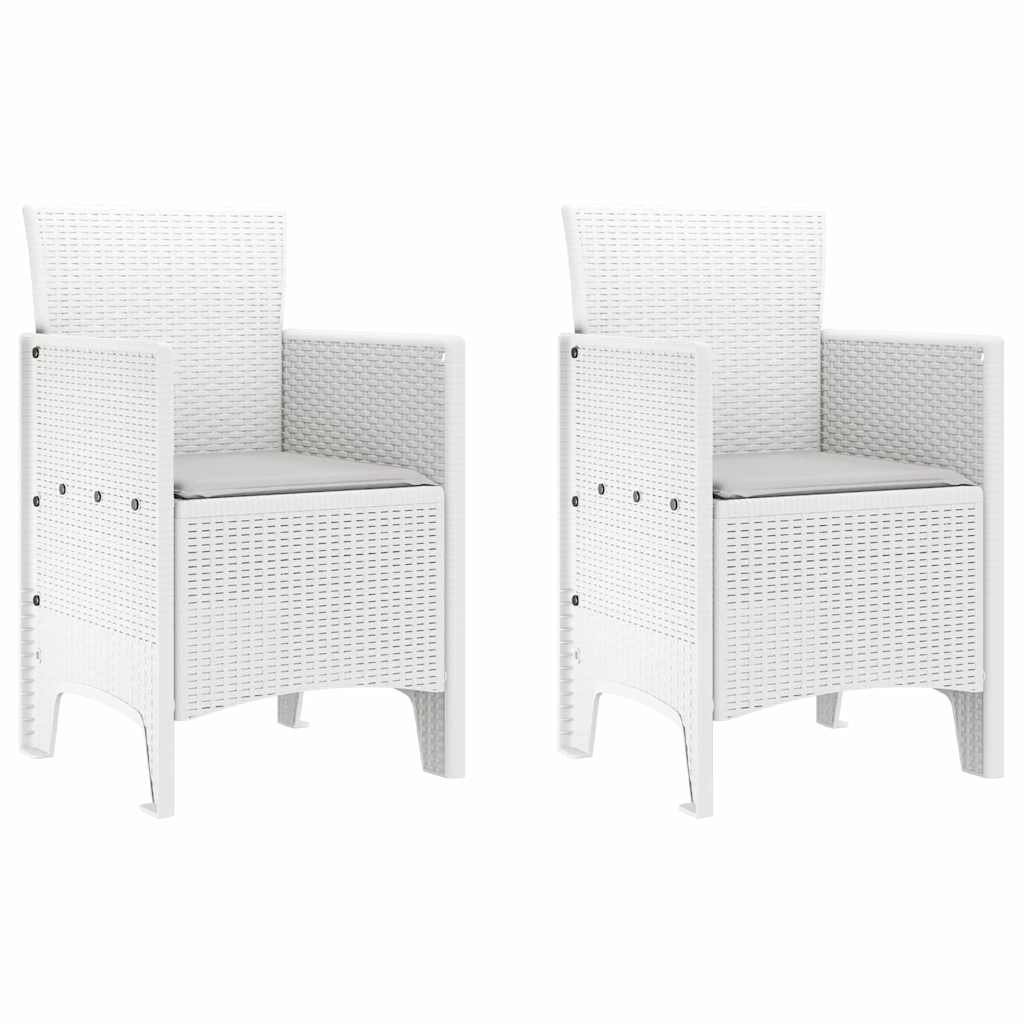 Sedia da Giardino 2 pcs Bianco 53 x 49 x 85 cm PP 847460