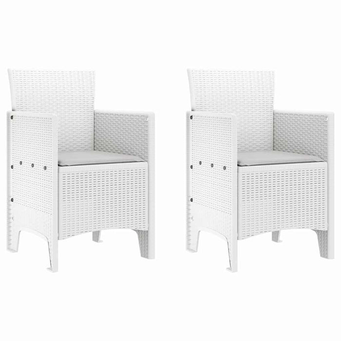 Sedia da Giardino 2 pcs Bianco 53 x 49 x 85 cm PP 847460