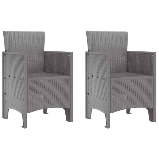 Sedia da Giardino 2 pcs Grigio chiaro 53 x 49 x 85 cm PP 847463