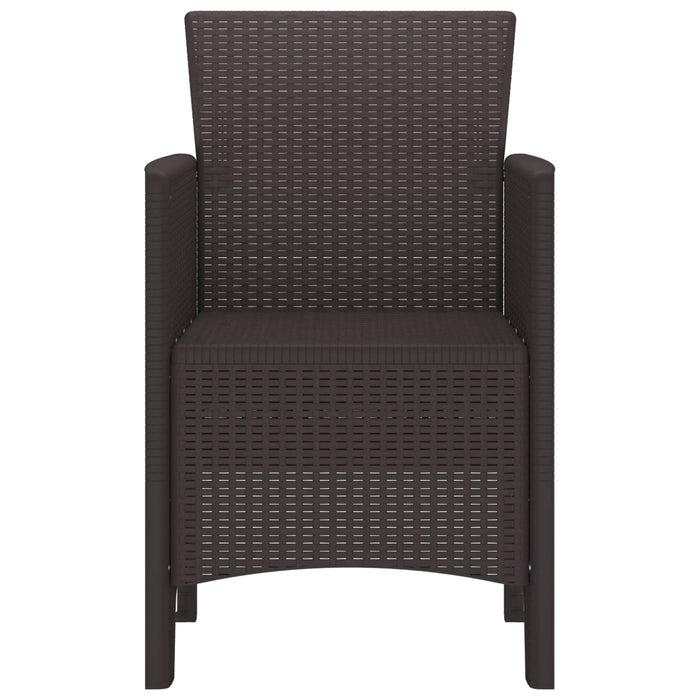 Sedia da Giardino 4 pcs Marrone 53 x 49 x 85 cm PP 847473