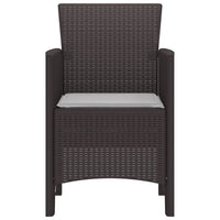 Sedia da Giardino 4 pcs Marrone 53 x 49 x 85 cm PP 847475