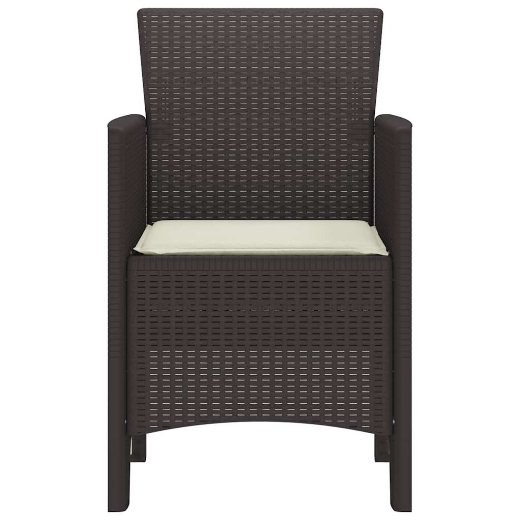 Sedia da Giardino 4 pcs Marrone 53 x 49 x 85 cm PP 847477