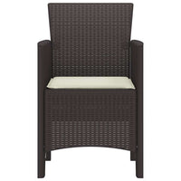 Sedia da Giardino 4 pcs Marrone 53 x 49 x 85 cm PP 847477