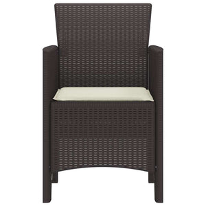 Sedia da Giardino 4 pcs Marrone 53 x 49 x 85 cm PP 847477