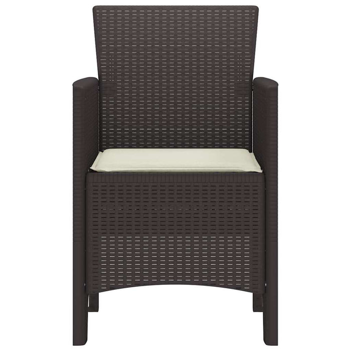 Sedia da Giardino 4 pcs Marrone 53 x 49 x 85 cm PP 847477