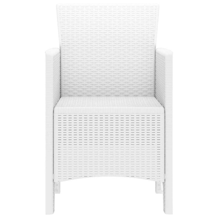 Sedia da Giardino 4 pcs Bianco 53 x 49 x 85 cm PP 847478