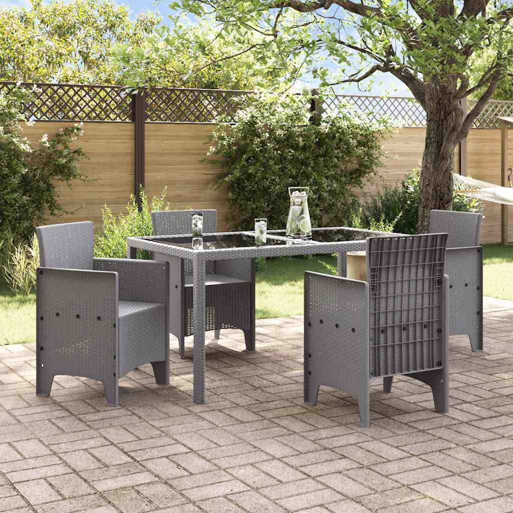 Sedia da Giardino 4 pcs Grigio chiaro 53 x 49 x 85 cm PP 847483