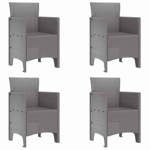 Sedia da Giardino 4 pcs Grigio chiaro 53 x 49 x 85 cm PP 847483