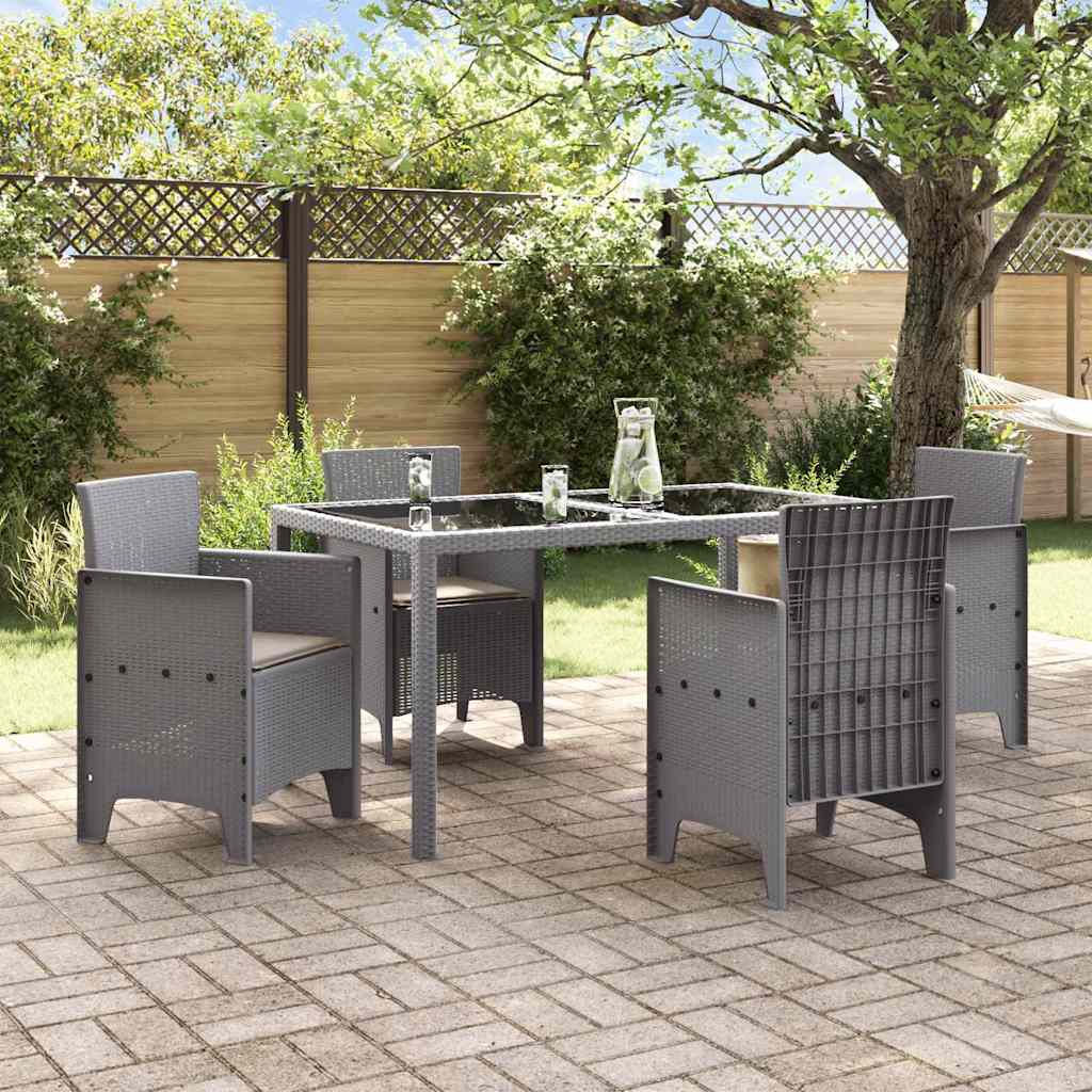Sedia da Giardino 4 pcs Grigio chiaro 53 x 49 x 85 cm PP 847484