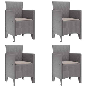 Sedia da Giardino 4 pcs Grigio chiaro 53 x 49 x 85 cm PP 847484