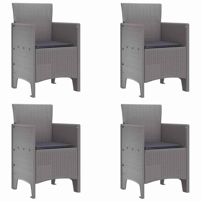 Sedia da Giardino 4 pcs Grigio chiaro 53 x 49 x 85 cm PP 847486