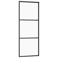 Porta Scorrevole con Ferramenta Nera 76x205 cm in Vetro ESG 3375781