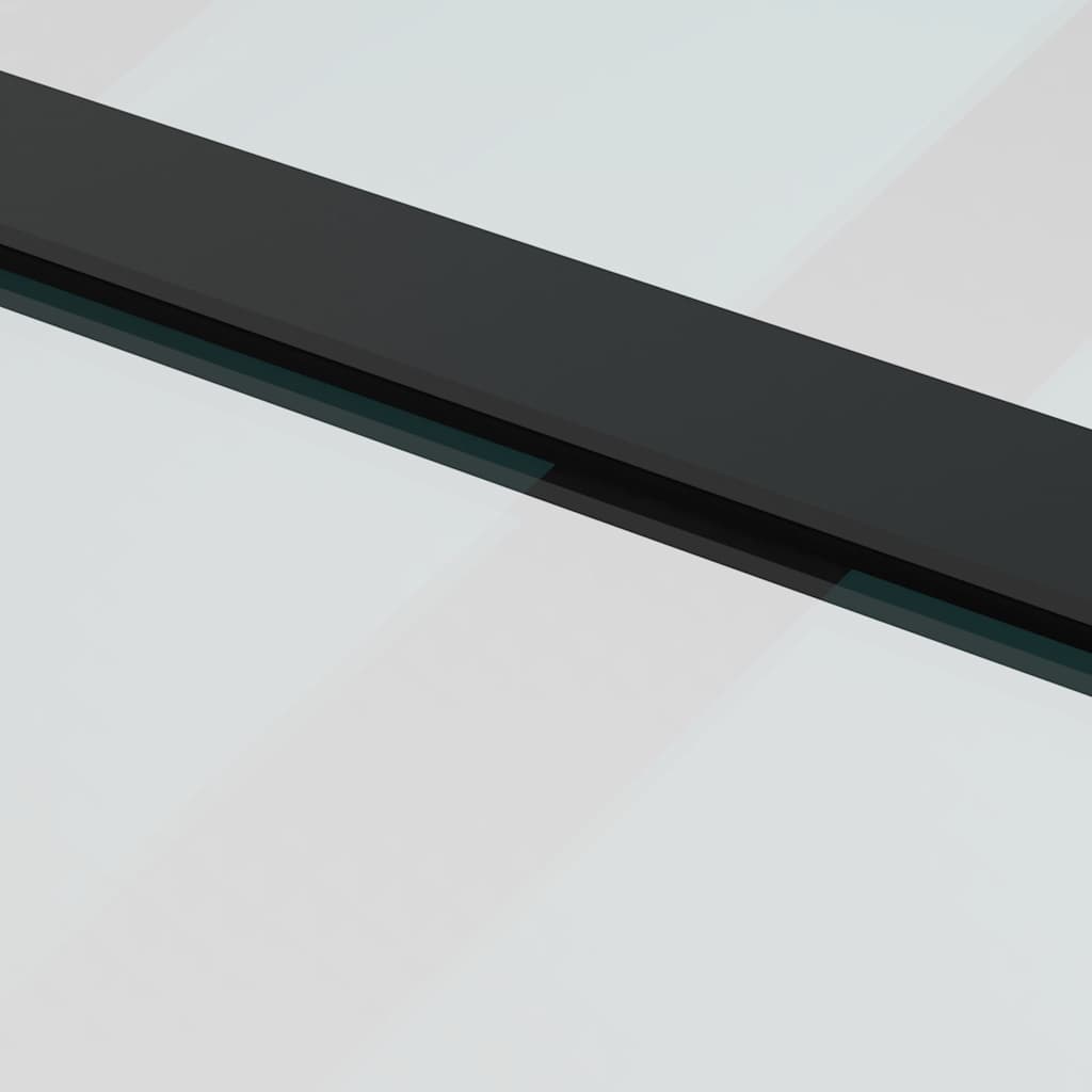 Porta Scorrevole con Ferramenta Nera 90x205 cm in Vetro ESG 3375782