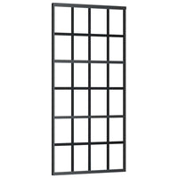 vidaXL Porta Scorrevole con Ferramenta Nera 90x205 cm in Vetro ESG