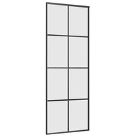 Porta Scorrevole con Ferramenta Nera 76x205 cm in Vetro ESG 3375803