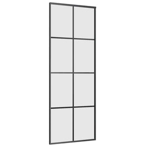 Porta Scorrevole con Ferramenta Nera 76x205 cm in Vetro ESG 3375803