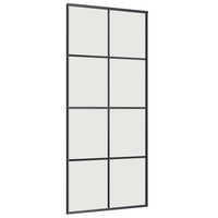 vidaXL Porta Scorrevole con Ferramenta Nera 90x205 cm in Vetro ESG