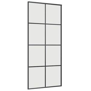 vidaXL Porta Scorrevole con Ferramenta Nera 90x205 cm in Vetro ESG
