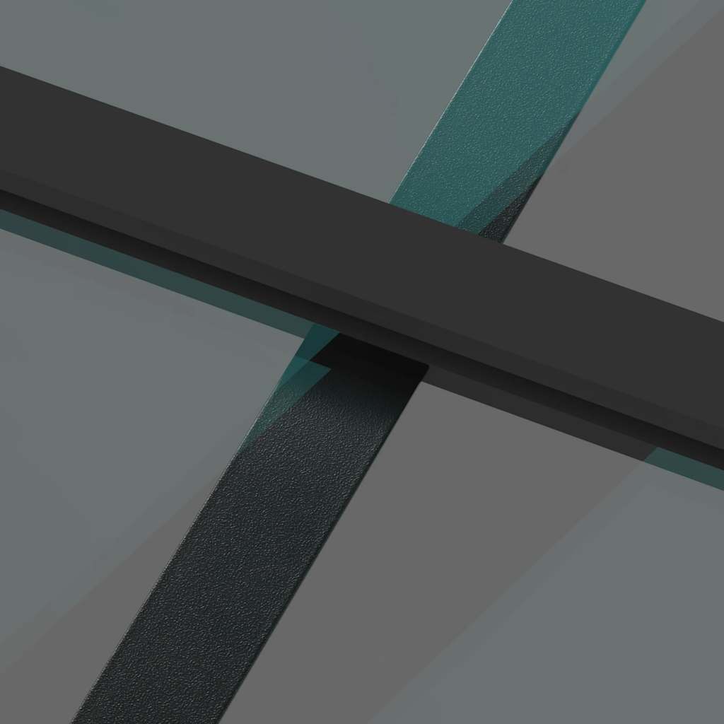 Porta Scorrevole Set Ferramenta Nera 90x205 cm Vetro Temperato 3375827