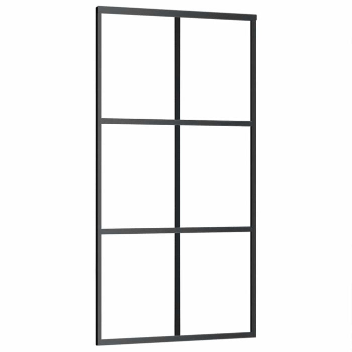 vidaXL Porta Scorrevole con Ferramenta Nera 102x205 cm in Vetro ESG