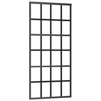 Porta Scorrevole con Ferramenta Nera 90x205 cm in Vetro ESG 3375854