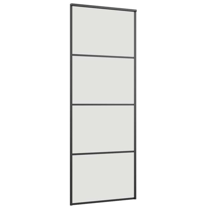 Porta Scorrevole con Ferramenta Nera 76x205 cm in Vetro ESG 3375857