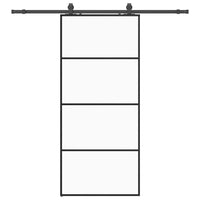 vidaXL Porta Scorrevole con Ferramenta Nera 90x205 cm in Vetro ESG