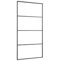 Porta Scorrevole con Ferramenta Nera 102,5x205 cm in Vetro ESG