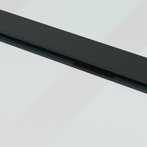 Porta Scorrevole con Ferramenta Nera 102,5x205 cm in Vetro ESG