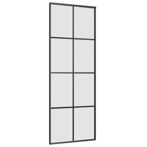 Porta Scorrevole con Ferramenta Nera 76x205 cm in Vetro ESG 3375863