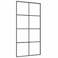 Porta Scorrevole con Ferramenta Nera 102,5x205 cm in Vetro ESG 3375866