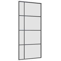 vidaXL Porta Scorrevole con Ferramenta Nera 90x205 cm in Vetro ESG