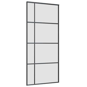 vidaXL Porta Scorrevole con Ferramenta Nera 90x205 cm in Vetro ESG