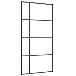 vidaXL Porta Scorrevole con Ferramenta Nera 102,5x205 cm in Vetro ESG