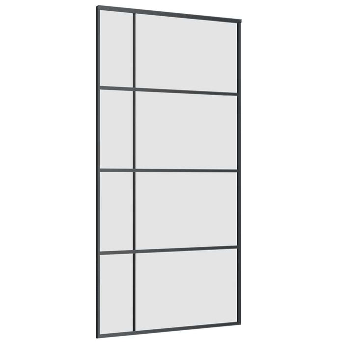 vidaXL Porta Scorrevole con Ferramenta Nera 102,5x205 cm in Vetro ESG