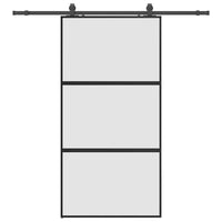 Porta Scorrevole Ferramenta Nera 102,5x205 cm Vetro Temperato 3375876