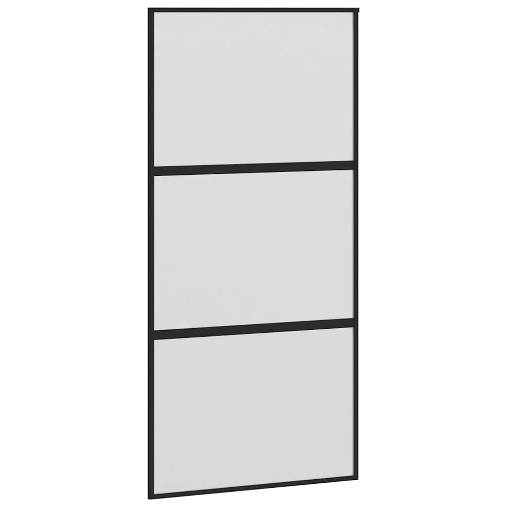 Porta Scorrevole Ferramenta Nera 102,5x205 cm Vetro Temperato 3375876