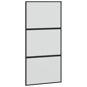 Porta Scorrevole Ferramenta Nera 102,5x205 cm Vetro Temperato 3375876